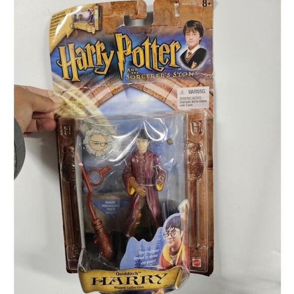 Vtg Harry Potter and the Sorcerer's Stone Quidditch Harry figure New In Package - Picture 1 of 2